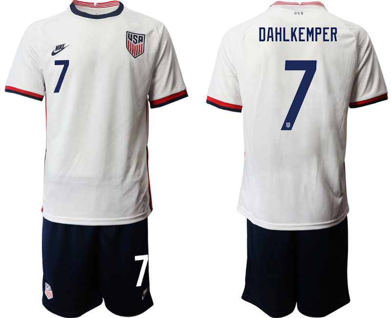 Men 2020-2021 Season National team United States home white #7 Soccer Jersey